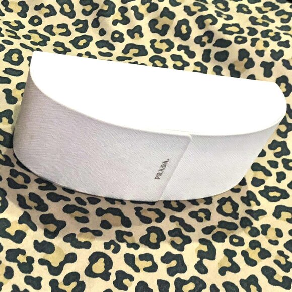 NWT PRADA Saffiano Leather Case Sunglasses Glasses Italy Luxottica Cert of Auth - Picture 4 of 8